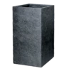 Plantenbak Arizona Cubihi - L40 X B40 X H80cm - Donkergrijs -Buitentuin Winkel arizona cubihi graphite w40h80 plantenbak 1