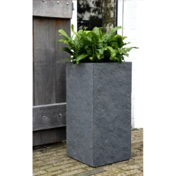 Plantenbak Arizona Cubihi - L40 X B40 X H80cm - Donkergrijs 5 Plantenbak Arizona Cubihi - L40 X B40 X H80cm - Donkergrijs -Buitentuin Winkel arizona cubihi graphite w40h80 plantenbak 6