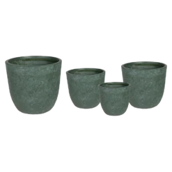 Bloempot Arizona Egg Cypress Wash - D32 X H31cm - Groen -Buitentuin Winkel arizona egg pot cypress wash d32h31 bloempot 6 5