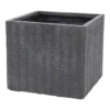 Plantenbak Arkansas Cubi - L34.5 B34.5 X H30cm - Donkergrijs -Buitentuin Winkel arkansas cubi graphite w345h30 plantenbak 1