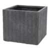 Plantenbak Arkansas Cubi - L44 X B44 X H38cm - Donkergrijs -Buitentuin Winkel arkansas cubi graphite w44h38 plantenbak 1