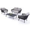 Barcelona 4-delige Stoel-bank Loungeset Met Salontafel -Buitentuin Winkel barcelona 4 delige stoel bank loungeset met salontafel 1
