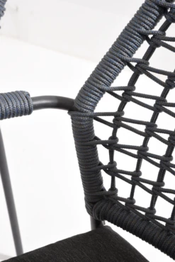 Barista Dining Stoel - Blauw - Incl. Kussen -Buitentuin Winkel barista dining stoel blauw incl kussen 5 3