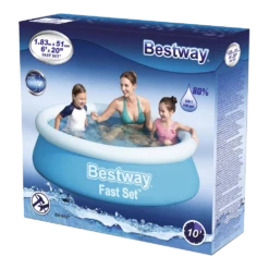 Bestway Opblaasbaar Zwembad - Fast Set - 183x51cm -Buitentuin Winkel bestway opblaasbaar zwembad fast set 183x51cm 5