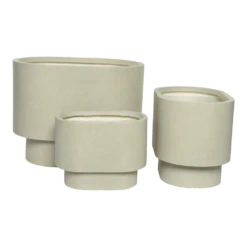 Bloempot Alexis Ovaal - L32 X B20 X H24cm - Beige 7 Bloempot Alexis Ovaal - L32 X B20 X H24cm - Beige -Buitentuin Winkel bloempot alexis ovaal beige bloempot 2