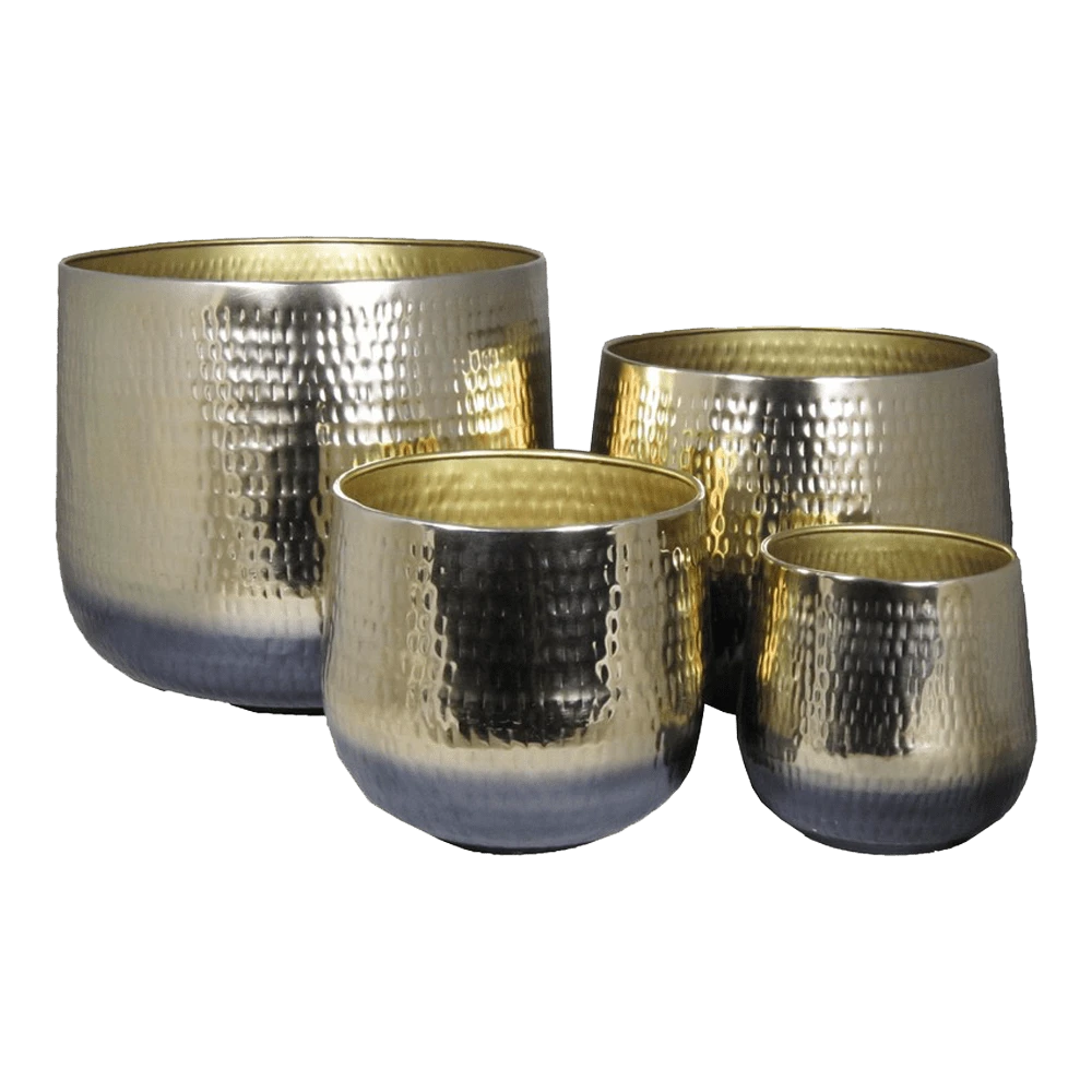 Bloempot Athene - D21 X H16cm - Goud 4 Bloempot Athene - D21 X H16cm - Goud - Afbeelding 2
