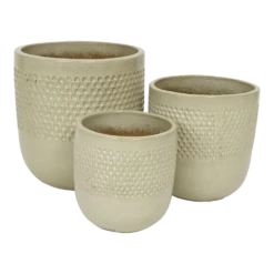 Bloempot Collin - D33 X H34cm - Creme -Buitentuin Winkel bloempot collin creme bloempot 2