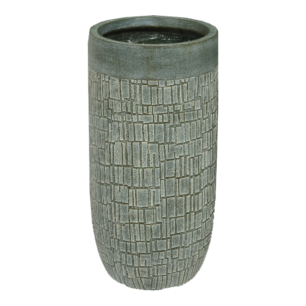 Bloempot Dean Hoog - D34 X H63,5cm - Groen 3 Bloempot Dean Hoog - D34 X H63,5cm - Groen