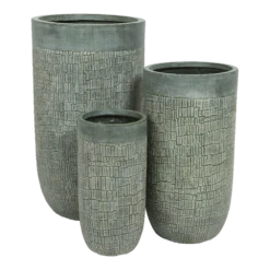 Bloempot Dean Hoog - D34 X H63,5cm - Groen 5 Bloempot Dean Hoog - D34 X H63,5cm - Groen -Buitentuin Winkel bloempot dean hoog groen bloempot 2