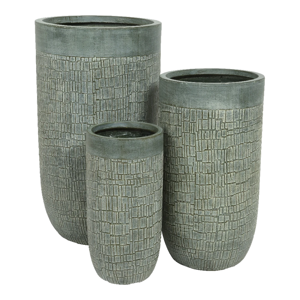 Bloempot Dean Hoog - D34 X H63,5cm - Groen 4 Bloempot Dean Hoog - D34 X H63,5cm - Groen - Afbeelding 2