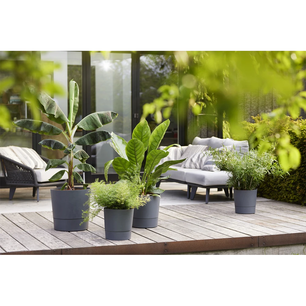 Bloempot Elho Greensense Aqua Care Rond - D35 X H34cm - Houtskoolgrijs 7 Bloempot Elho Greensense Aqua Care Rond - D35 X H34cm - Houtskoolgrijs - Afbeelding 5