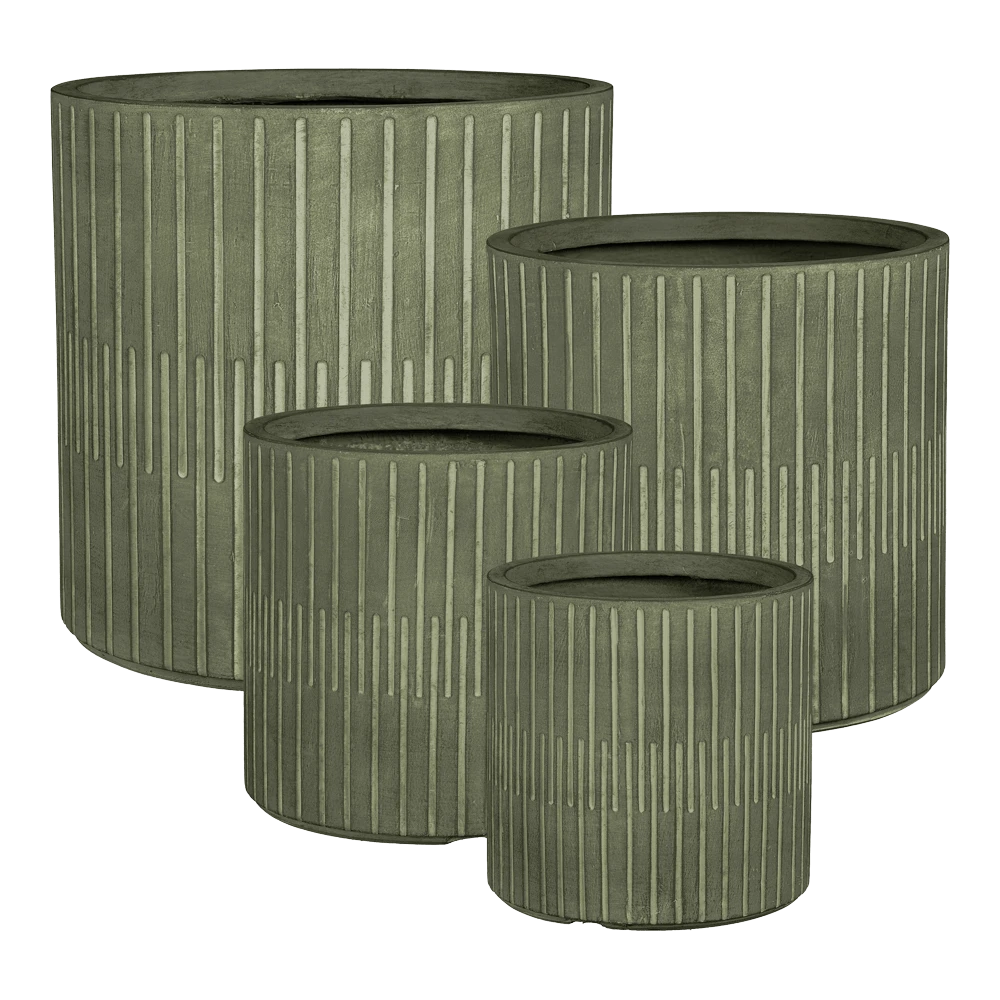 Bloempot Oslo - D26 X H26,5cm - Groen 4 Bloempot Oslo - D26 X H26,5cm - Groen - Afbeelding 2