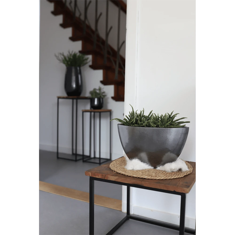 Bloempot Petra - D27 X H24cm - Platinum 5 Bloempot Petra - D27 X H24cm - Platinum - Afbeelding 3