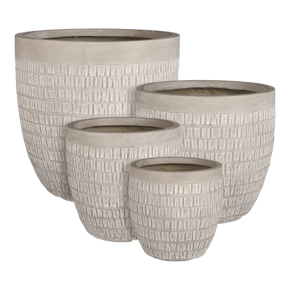Bloempot Tallinn - D25,5 X H26cm - Taupe 3 Bloempot Tallinn - D25,5 X H26cm - Taupe