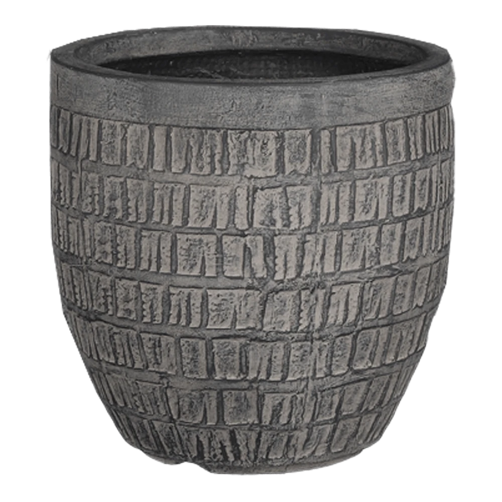 Bloempot Tallinn - D37 X H35,5cm - Zwart-grijs 4 Bloempot Tallinn - D37 X H35,5cm - Zwart-grijs - Afbeelding 2