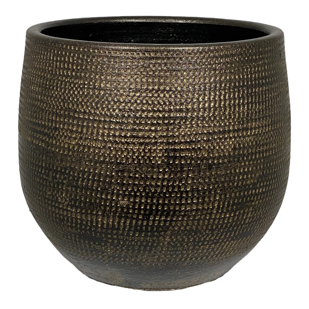Bloempot Tokio - D39 X H36cm - Goud 3 Bloempot Tokio - D39 X H36cm - Goud