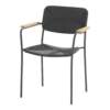 Bora Dining Stoel Met Teak Armleuning - Antraciet -Buitentuin Winkel bora dining stoel met teak armleuning antraciet 1 1
