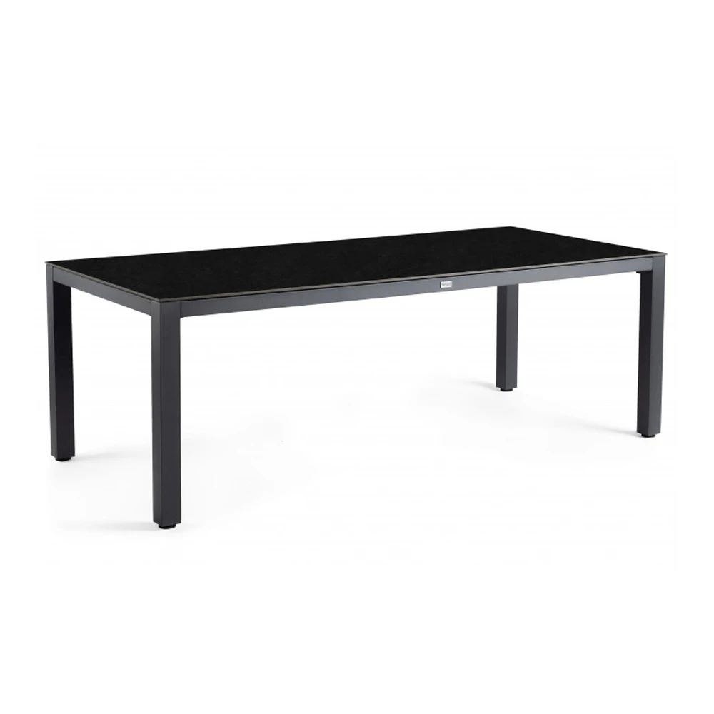 Briga Dining Tafel Trespa Top Graphite - 240 X 100 Cm - Charcoal Frame