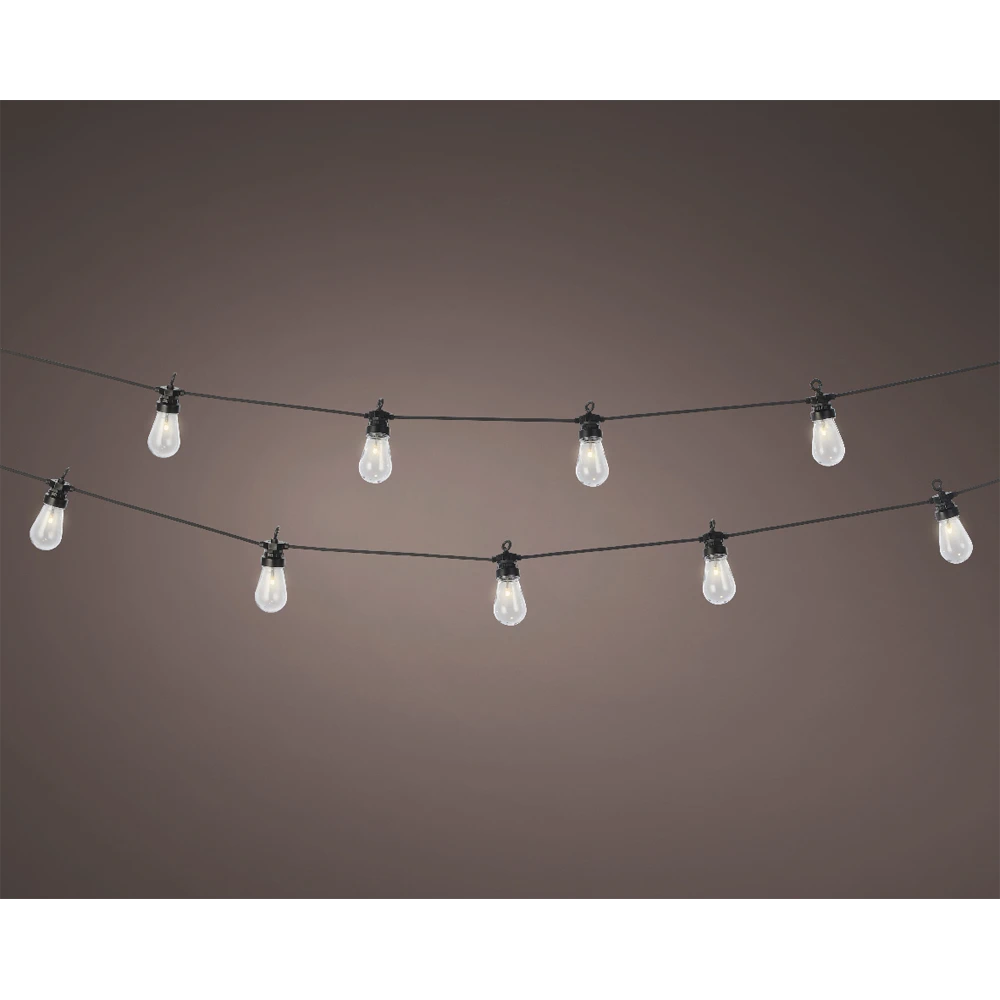 Lumineo Budget Feestverlichting Lichtsnoer - Peervorm - 950cm - 20 LEDS - Warm Wit - Afbeelding 2