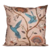 Buitenkussen Blauwe Vogel En Bloemen 45x45cm - Tuinkussen -Buitentuin Winkel buitenkussen blauwe vogel en bloemen 45x45cm tuinkussen polyester 1
