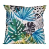 Buitenkussen Palmblad Blauw 45x45cm - Tuinkussen -Buitentuin Winkel buitenkussen palmblad blauw 45x45cm tuinkussen polyester 1