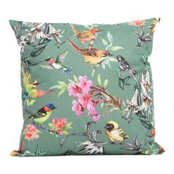 Buitenkussen Vogels Groen 45x45cm - Tuinkussen