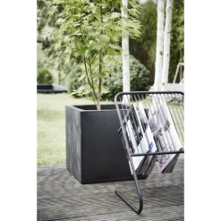 Capi Plantenbak Vierkant Lux Terrazo - L40 X B40 X H40cm - Zwart -Buitentuin Winkel capi plantenbak vierkant lux terrazo l40 x b40 x h40cm zwart plantenbak 7