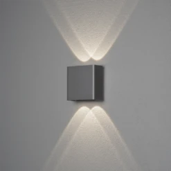 Konstsmide Chieri PowerLED 230V Wandlamp Flush Double Two 11x11cm, 2x 2W