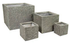 Plantenbak Colorado Cubi - L21.5 X B21.5 X H23cm - Grijs -Buitentuin Winkel colorado cubi river grey w215h23 plantenbak 6 8