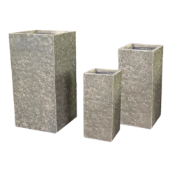 Plantenbak Colorado Cubihi - L33.5 X B33.5 X H70cm - Grijs -Buitentuin Winkel colorado cubihi river grey w335h70 plantenbak 6 4