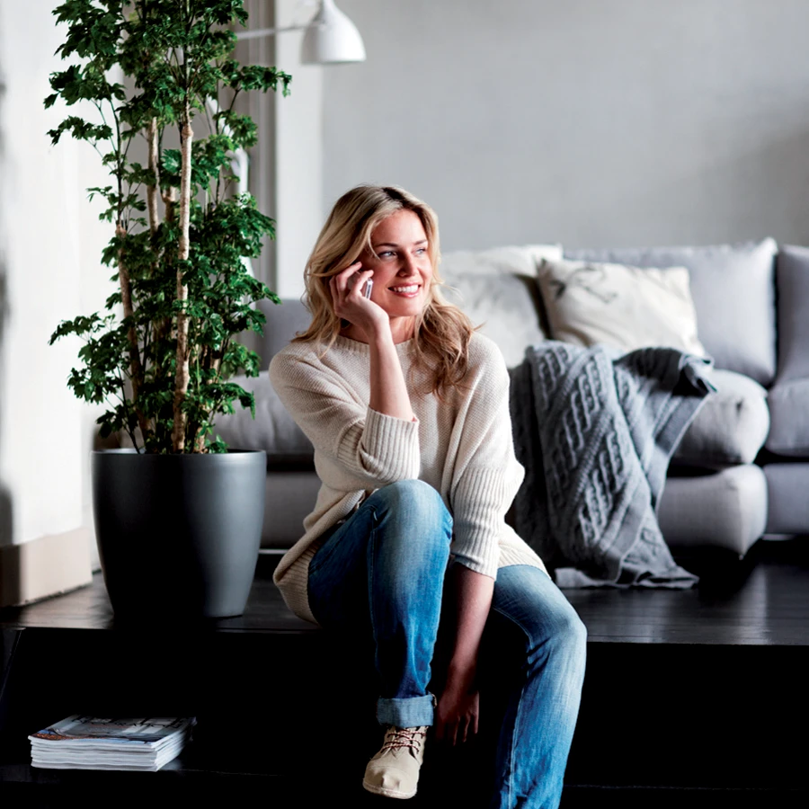 Bloempot Elho Brussels Rond 47cm - Met Wielen - Antraciet 4 Bloempot Elho Brussels Rond 47cm - Met Wielen - Antraciet - Afbeelding 2