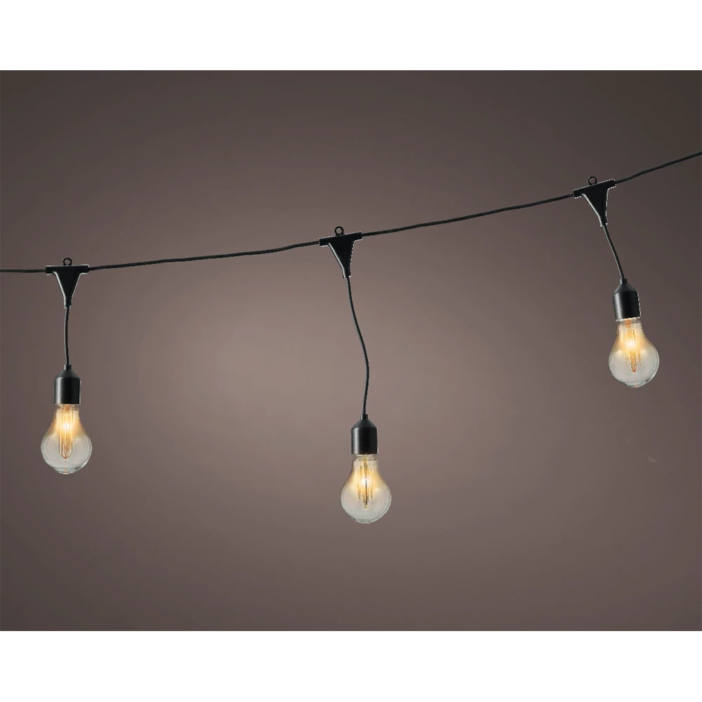 Lumineo Feestverlichting Lichtsnoer - Classic Vorm - 950cm - 20 LEDS Groot - Klassiek Warm - Afbeelding 2