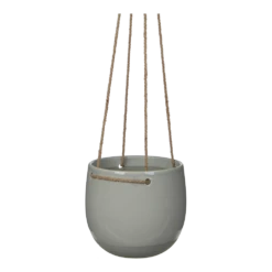 Hangpot Resa - D18,5 X H17cm - Lichtgrijs -Buitentuin Winkel hangpot resa d18 5 x h17cm lichtgrijs hangpot 2 1