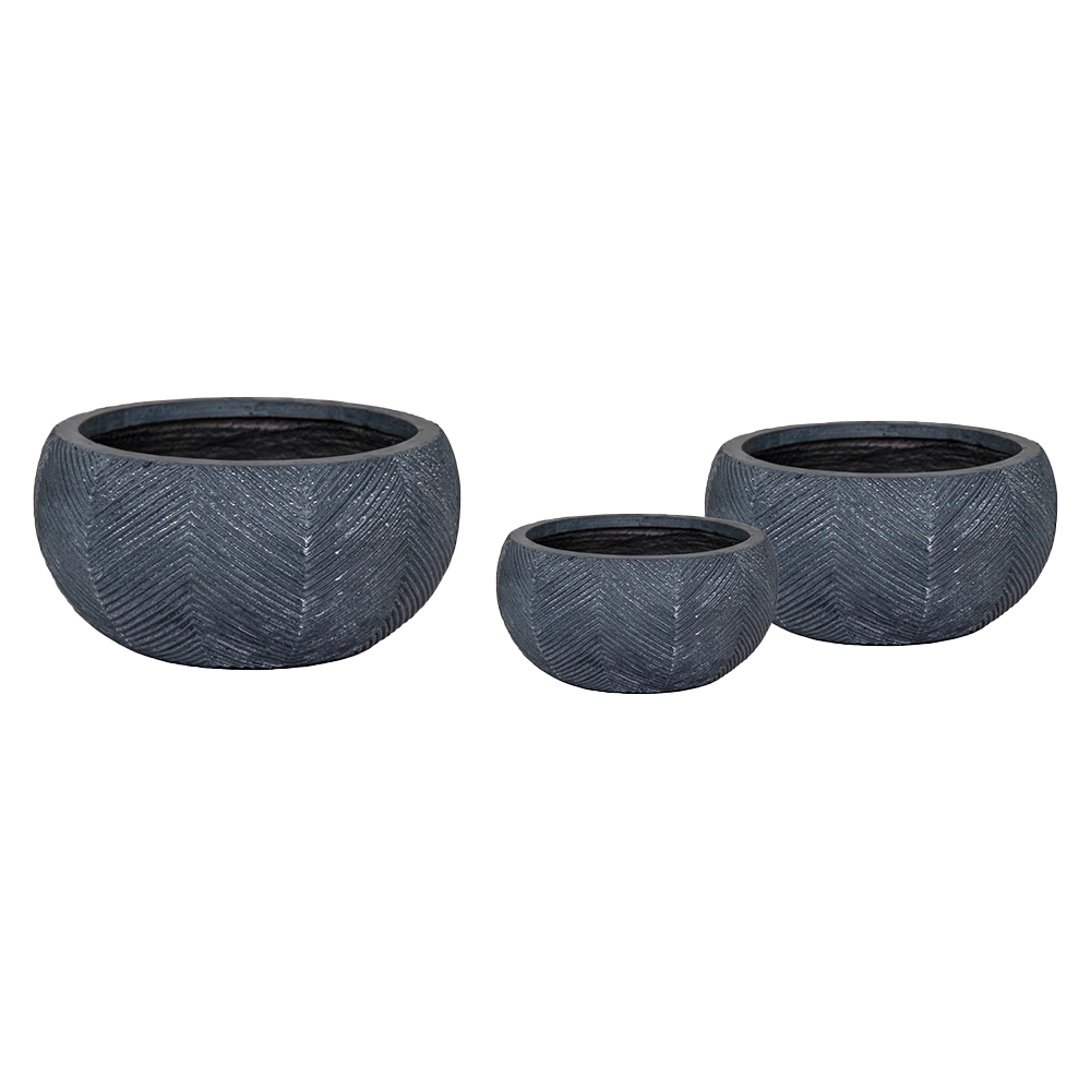 Plantenschaal Iowa Bullet - D56 X H28cm - Donkergrijs 4 Plantenschaal Iowa Bullet - D56 X H28cm - Donkergrijs - Afbeelding 2