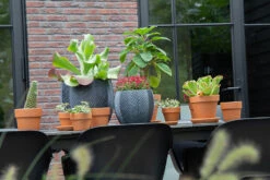 Bloempot Iowa Bullet - D44 X H39cm - Donkergrijs -Buitentuin Winkel iowa bullet graphite d44h39 bloempot 7 9