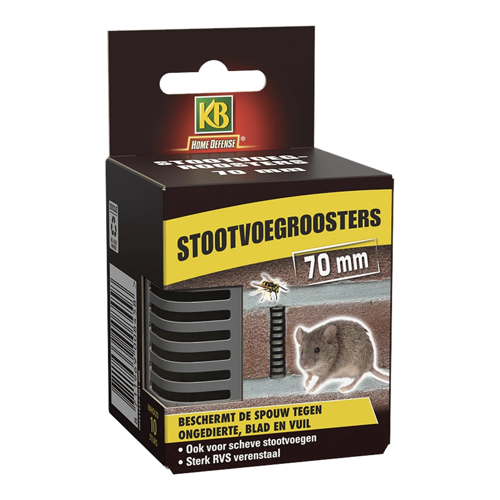 KB Stootvoegrooster RVS 70mm - 10 Stuks - Insecten En Ongedierte