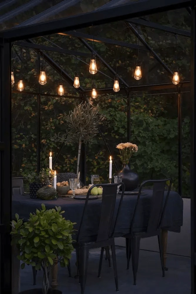 Lichtsnoer Feestverlichting Edison LED Koppelbaar + Dimbaar - Startset - 10m - 10 LED's - Konstsmide 5 Lichtsnoer Feestverlichting Edison LED Koppelbaar + Dimbaar - Startset - 10m - 10 LED's - Konstsmide - Afbeelding 3