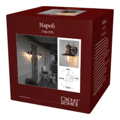 Konstsmide Napoli 230V Wandlamp Neerwaarts 30.5cm E27, Max 60W 7 Konstsmide Napoli 230V Wandlamp Neerwaarts 30.5cm E27, Max 60W -Buitentuin Winkel napoli 230v wandlamp neerwaarts 305cm e27 max 60w netstroom 3