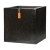 Capi Plantenbak Vierkant Lux Terrazo - L50 X B50 X H50cm - Zwart 1 Capi Plantenbak Vierkant Lux Terrazo - L50 X B50 X H50cm - Zwart -Buitentuin Winkel pot vierkant 50x50x50 zwart plantenbak 1 5