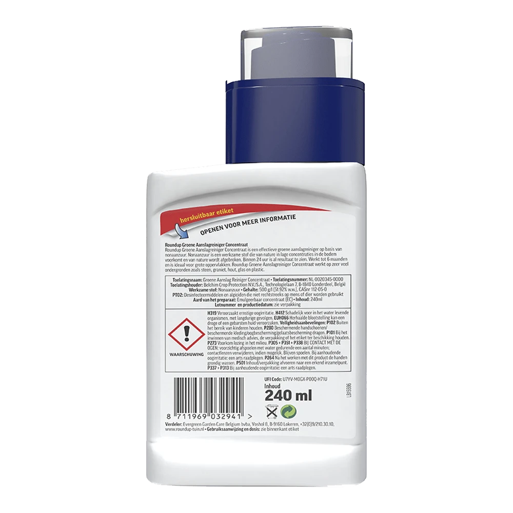 ROUNDUPu00ae Groene Aanslagreiniger Concentraat 240ml - Onkruid En Aanslag 4 ROUNDUPu00ae Groene Aanslagreiniger Concentraat 240ml - Onkruid En Aanslag - Afbeelding 2
