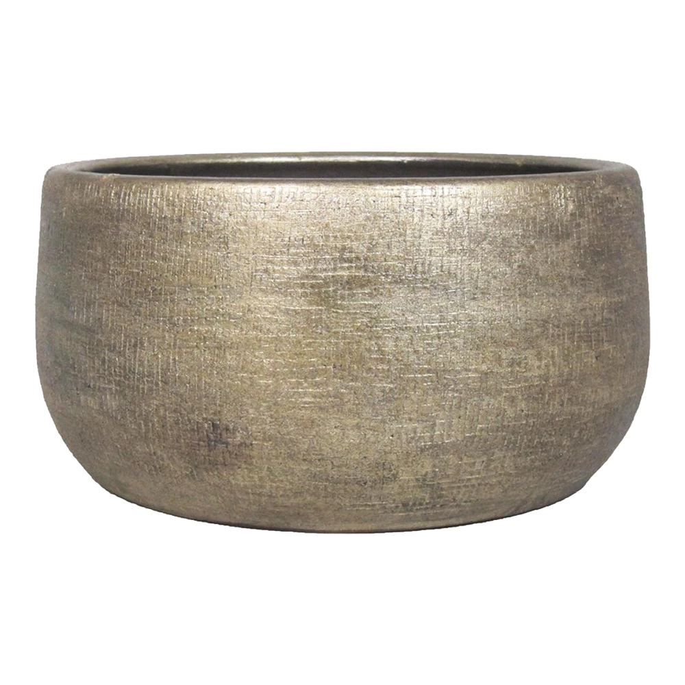 Plantenschaal Mira - D34 X H15cm - Goud 3 Plantenschaal Mira - D34 X H15cm - Goud