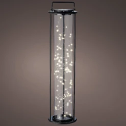 Lumineo Solar Lantaarn - LED - D20 X H79cm - Zwart -Buitentuin Winkel solar lantaarn led d20 x h79cm zwart solar 2 3