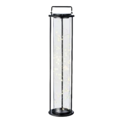 Lumineo Solar Lantaarn - LED - D20 X H79cm - Zwart -Buitentuin Winkel solar lantaarn led d20 x h79cm zwart solar 5 3