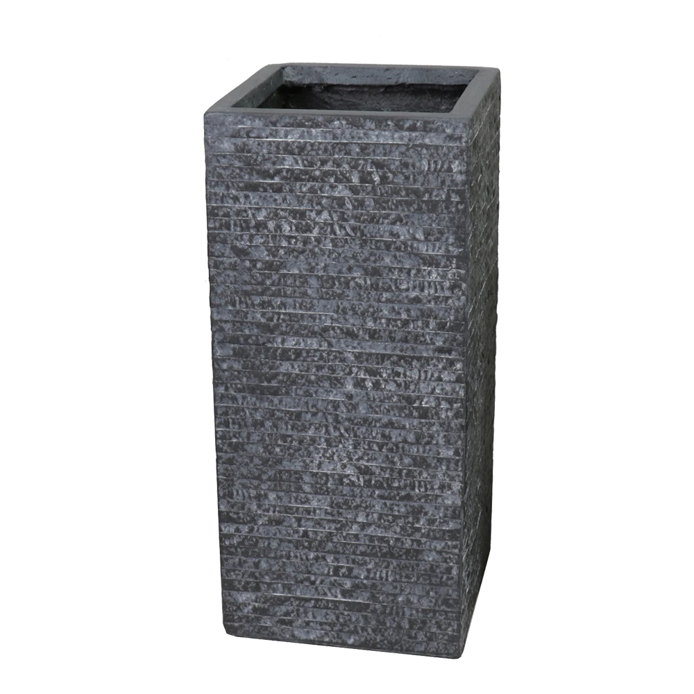 Plantenbak Utah Cubihi - L27 X B27 X H60cm - Donkergrijs 3 Plantenbak Utah Cubihi - L27 X B27 X H60cm - Donkergrijs