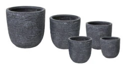 Bloempot Utah Egg - D55 X H51cm - Donkergrijs -Buitentuin Winkel utah egg pot graphite d55h51 bloempot 6 8