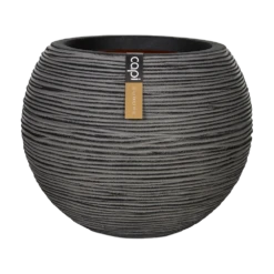Capi Bloempot Hoog Nature Rib NL - D40 X H32cm - Antraciet