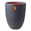 Capi Bloempot Nature Elegant Rib NL - D34 X H46cm - Donkergrijs 1 Capi Bloempot Nature Elegant Rib NL - D34 X H46cm - Donkergrijs -Buitentuin Winkel vaas elegant laag rib nl donkergrijs bloempot 1 4